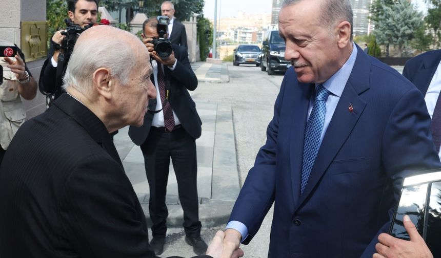 Cumhurbaşkanı Erdoğan, MHP Lideri Bahçeli ile bir araya geldi