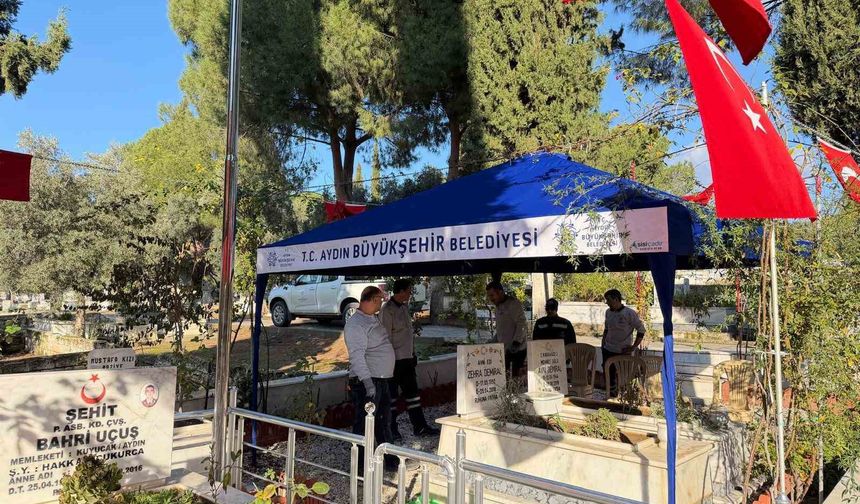 Aydın Büyükşehir Belediyesi mezarlıkları kapsamlı bakıma aldı
