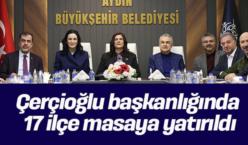 Çerçioğlu başkanlığında 17 ilçe masaya yatırıldı