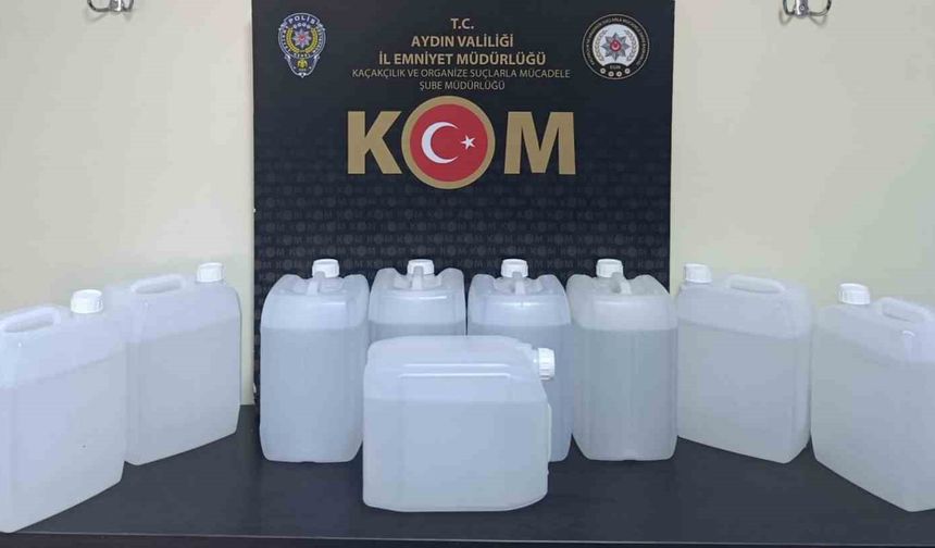 Aydın'da 45 litre etil alkol ele geçirildi