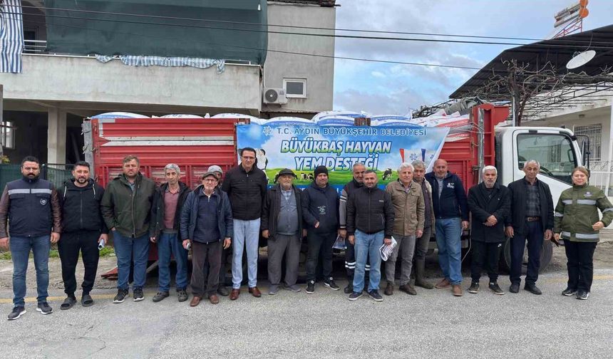 Başkan Çerçioğlu'nun küçük üreticilere yem destekleri devam ediyor