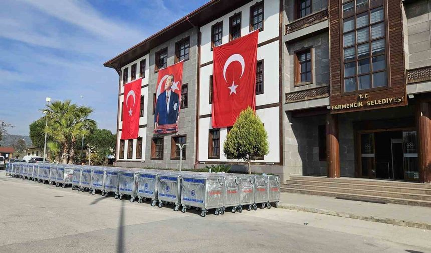 Germencik Belediyesi'nden çevre temizliğine 100 yeni çöp konteyneri