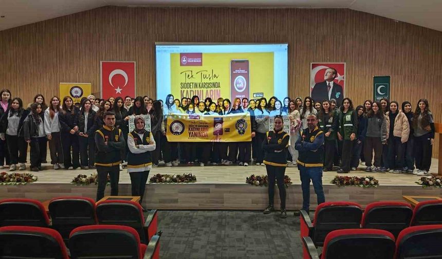 Lise öğrencilerine KADES uygulaması tanıtıldı