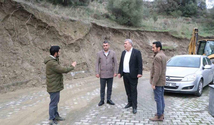 Söke'de yoğun yağış nedeniyle belediye ekipleri teyakkuzda
