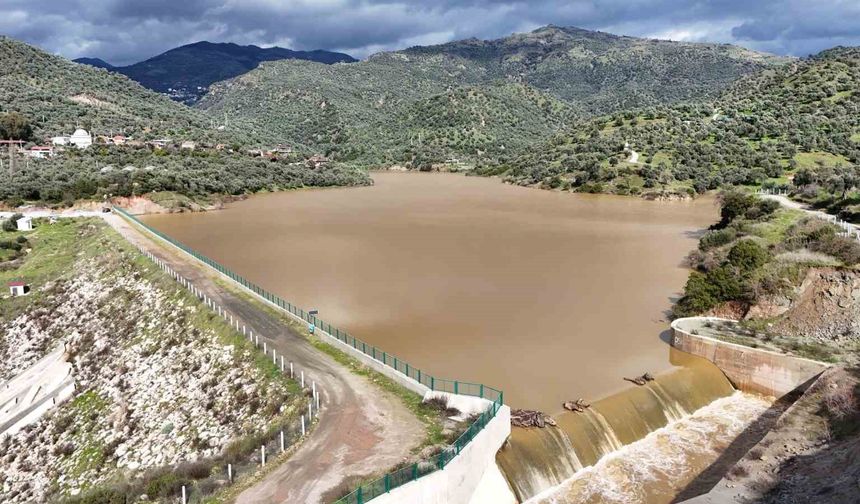 Sultanhisar'da göletler sağanakla doldu taştı