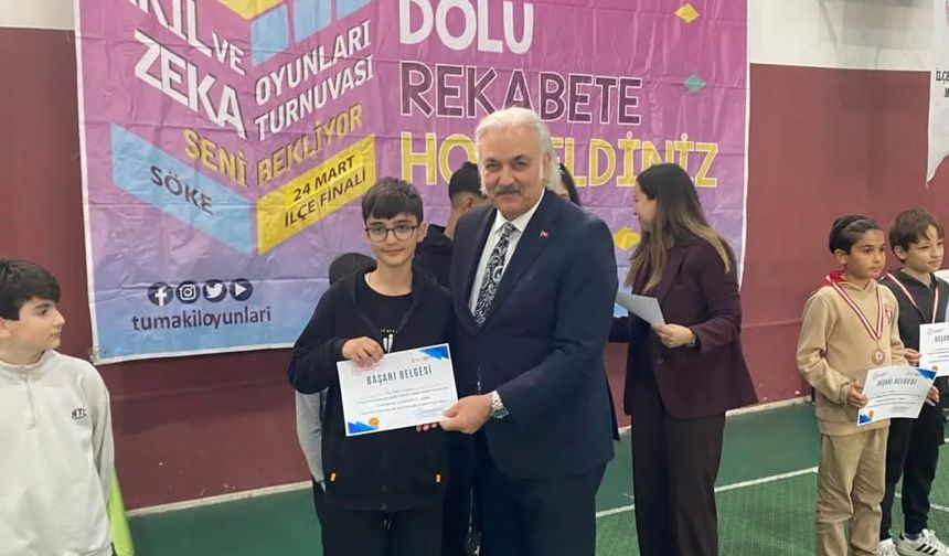 Akıl ve Zeka Oyunları İlçe Turnuvası Söke'de tamamlandı