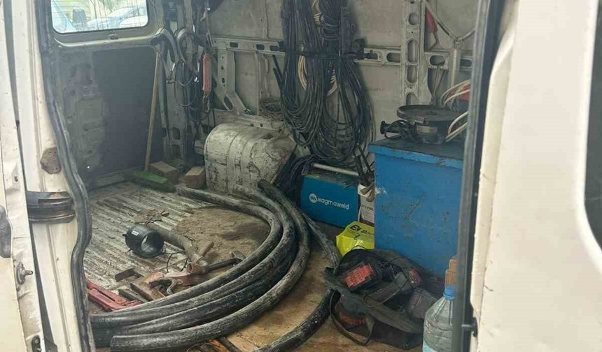 Çine'de kablo hırsızları yakalandı