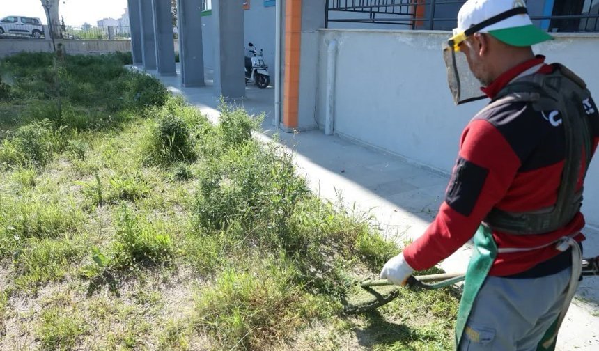 İncirliova'da okul bahçeleri temizlendi