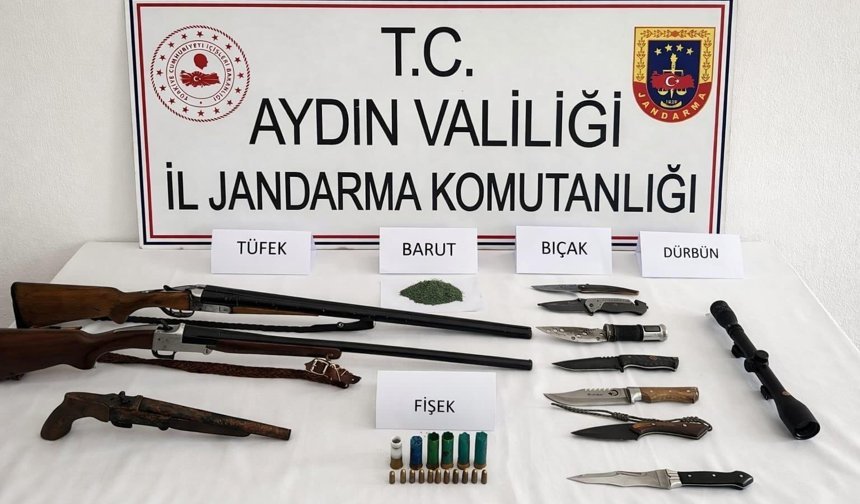 Köşk'te ruhsatsız silah ele geçirildi
