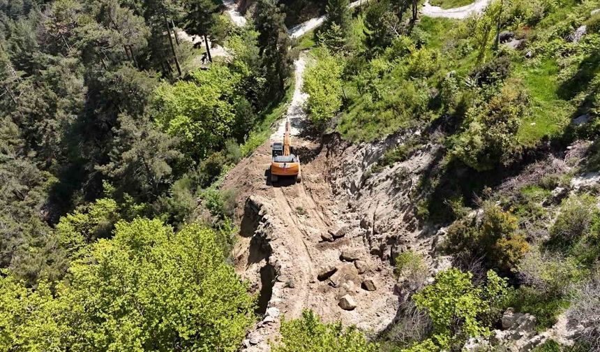 Bozdoğan'da Madran Yayla yolunda çalışmalar tamamlandı