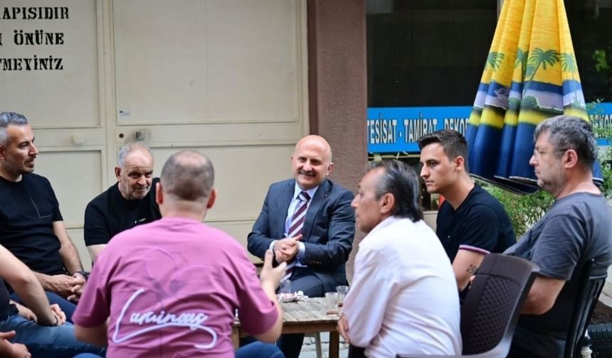 Aydın Valisi Varol, Gençlik Caddesi'nde esnafla buluştu