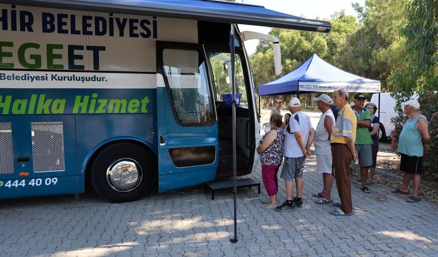 Mobil Halk Ege Et Davutlar'da vatandaşlardan yoğun ilgi gördü