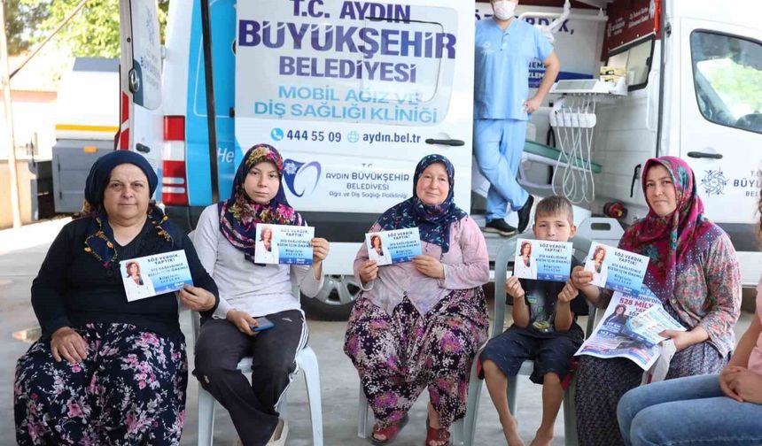 Aydın Büyükşehir'in mobil diş klinikleri hizmete devam ediyor