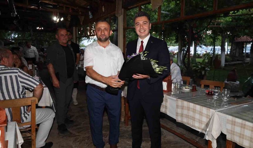 Karacasu Kaymakamı Mehmet Gündoğdu'ya veda yemeği