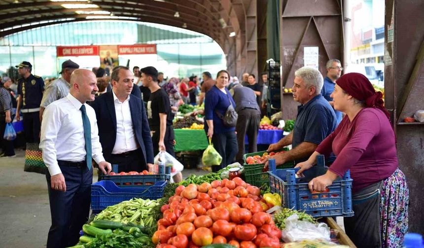 Aydın Valisi Osman Varol, Çine'de esnaf ve vatandaşlarla buluştu