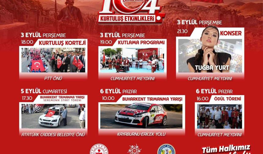 Buharkent'te 104. kurtuluş yıl dönümü coşkusu başlıyor