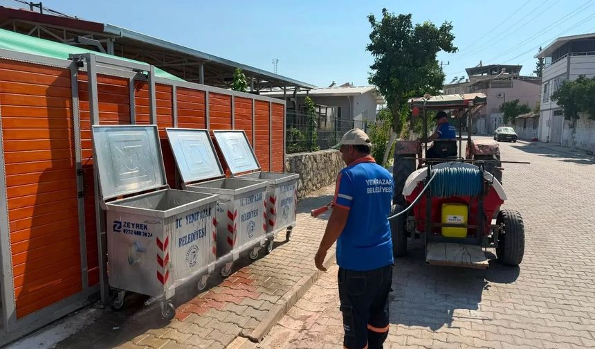 Yenipazar'da haşereye karşı ilaçlama çalışmaları sürüyor