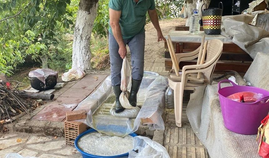 Aydın'da üzümler pekmeze dönüştürülmeye başlandı