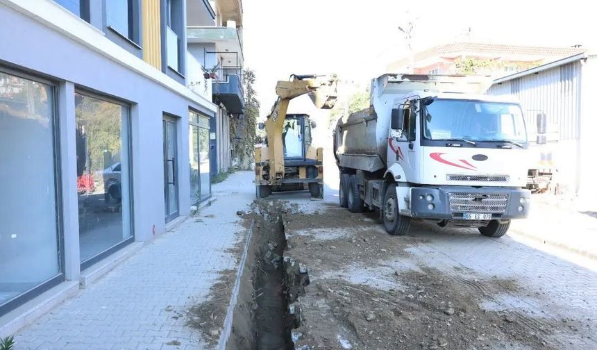 İncirliova Sandıklı Mahallesi'nde altyapı çalışmaları sürüyor