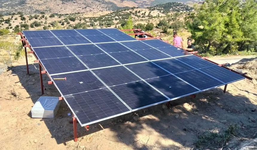 Yenipazar'da sondaj tesisine güneş enerjisi sistemi kuruldu