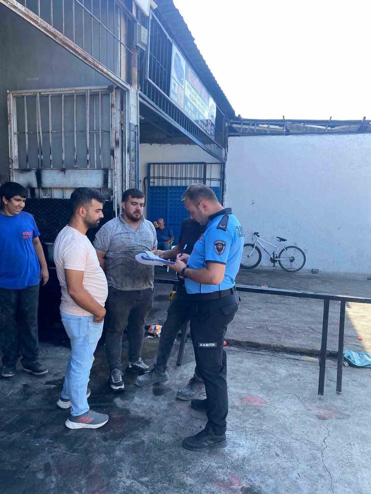 Germencik'te sanayi sitesindeki işletmelere ruhsat denetimi